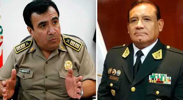 El general PNP Óscar Gonzales Rabanal y el teniente general PNP, Edgardo Garrido López. El general PNP Óscar Gonzales Rabanal y el teniente general PNP, Edgardo Garrido López.