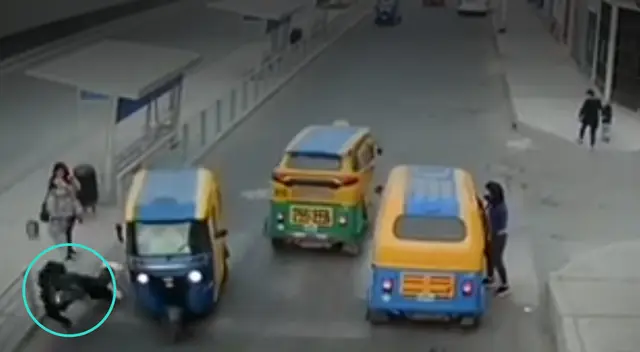 Hombre resulta herido al ser atropellado por mototaxi.