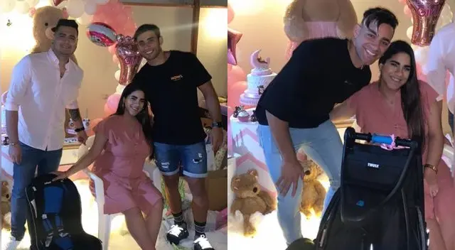 Said y Austin Palao acompañaron a su familia en la importante fecha, y posaron junto a su hermana Gloria con los regalos que le dieron.