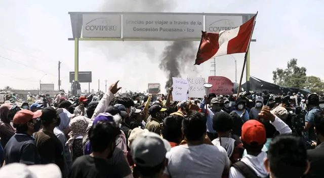 Paro de trabajadores agroexportadores.