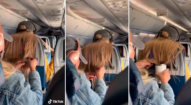 La mujer jamás sintió algo extraño en su cabello y por ende no le reclamó.