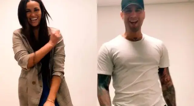 En compañía de la hermana de Angie Arizaga, ambos integrantes de Esto es guerra bailaron al ritmo de una divertida coreografía.