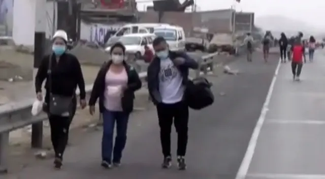 Bloqueo de carretera en La Libertad.