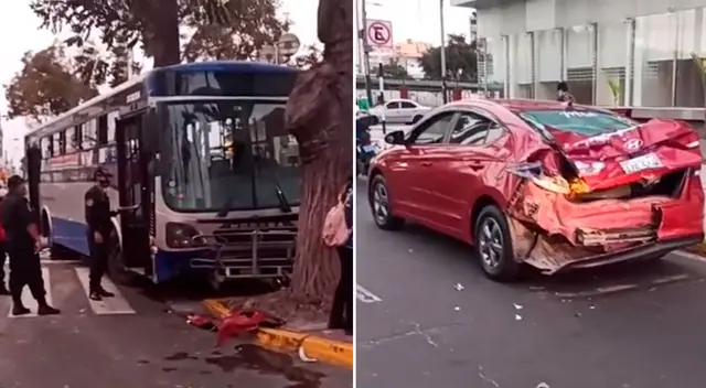 Los heridos fueron trasladados a la Clínica Javier Prado.