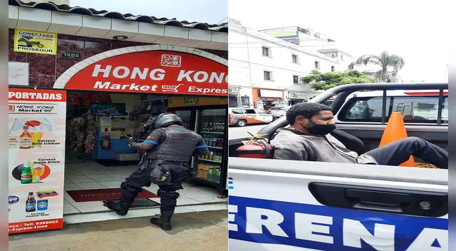 El serenazgo de Lince capturó a un sujeto que intentaba robar en el minimarket Hong Kong