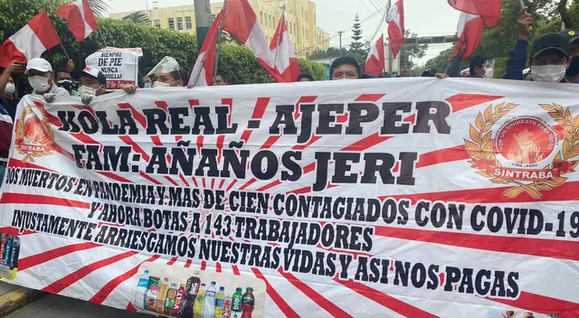 143 trabajadores de AJE dejaron de laborar por la modalidad suspensión perfecta pese a que el Ministerio de Trabajo negó su solicitud. 143 trabajadores de AJE dejaron de laborar por la modalidad suspensión perfecta pese a que el Ministerio de Trabajo negó su solicitud.