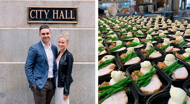 Pareja canceló la fiesta de su boda, pero decidió darlo en alimentos a personas necesitadas Pareja canceló la fiesta de su boda, pero decidió darlo en alimentos a personas necesitadas