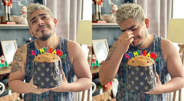 Erick Elera sorprendió a sus seguidores al mostrar que su esposa y su hijo le cantaron "feliz cumpleaños" con velas en un panetón. Erick Elera sorprendió a sus seguidores al mostrar que su esposa y su hijo le cantaron "feliz cumpleaños" con velas en un panetón.