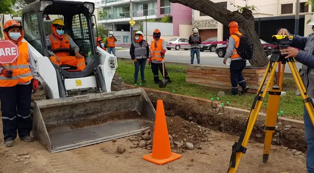 La ciclovía de la avenida Salaverry se encuentra en rehabilitación.