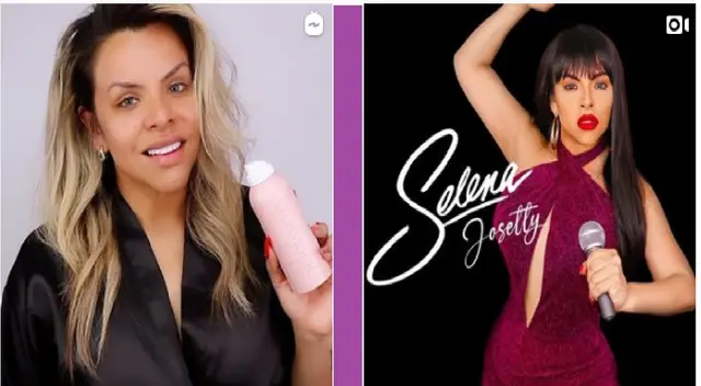 Josetty Hurtado se transforma en Selena.