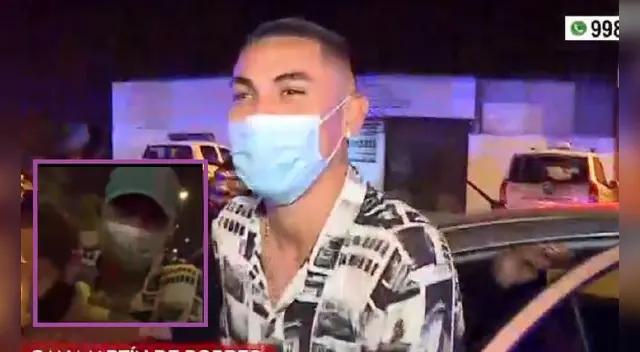 Jean Deza se mofa de la prensa por preguntarle por qué no cumple con las normas sanitarias.