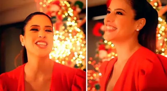 María Pía Copello emocionada con su primer villancico.