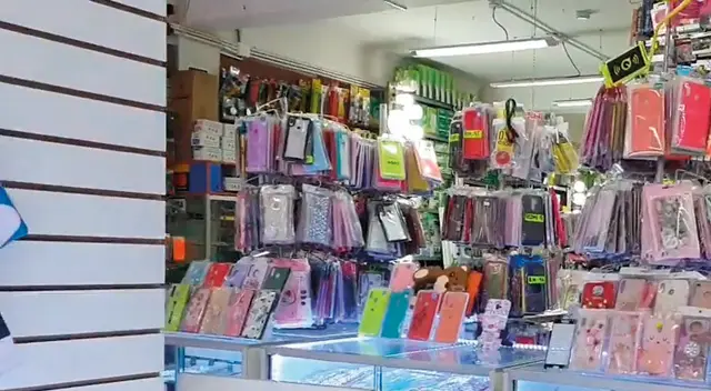 Los delincuentes robaron todos los celulares de los puesto de una galería ubicada en La Victoria.