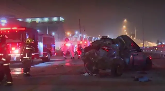 El accidente ocurrió en el kilómetro 24 de la Panamericana Sur.