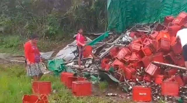 Camión de Backus sufre accidente en Huánuco.