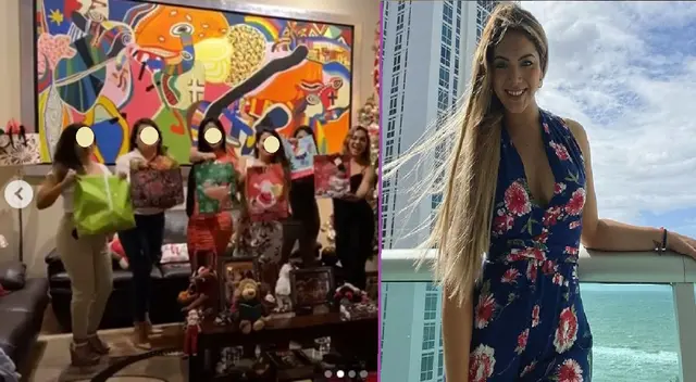 Isabel Acevedo no respeta distanciamiento social y participa de intercambio navideño. Isabel Acevedo no respeta distanciamiento social y participa de intercambio navideño.