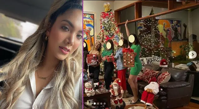 Isabel Acevedo no respeta distanciamiento social y participa de intercambio navideño. Isabel Acevedo no respeta distanciamiento social y participa de intercambio navideño.