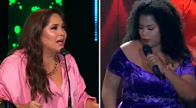 Imitadora de Eva Ayllón impactó con su potente voz.