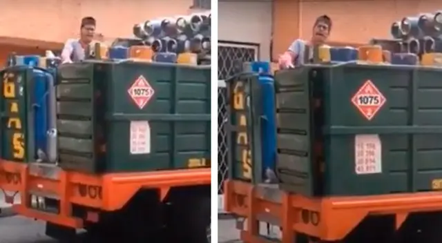 Hombre vende balones de gas mientras “canta” a su estilo un conocido villancico Hombre vende balones de gas mientras “canta” a su estilo un conocido villancico