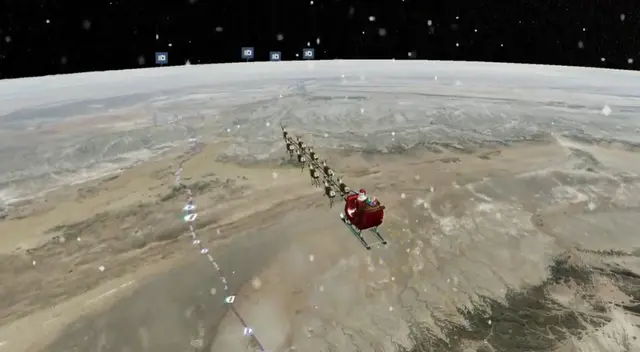 Papá Noel viaja por el mundo entregando obsequios para esta Navidad. Papá Noel viaja por el mundo entregando obsequios para esta Navidad.