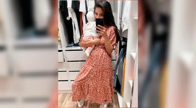 Samahara Lobatón se mostró agradecida con Dios por el bello regalo que le dio, su hija.