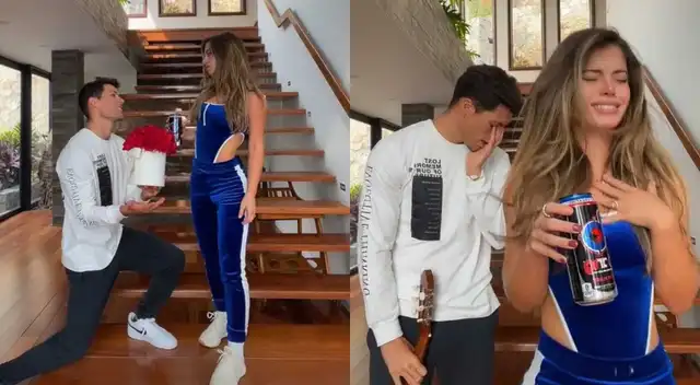 Patricio Parodi y Flavia Laos se grabaron al ritmo de una romántica canción de Christian Nodal previo a su paseo por Año Nuevo.