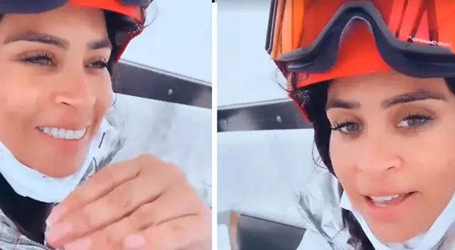 Ethel Pozo logró completar su primera clase de esquí. Ethel Pozo logró completar su primera clase de esquí.