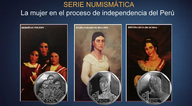Las Heroínas Toledo, María Parado de Bellido y Brígida Silva de Ochoa son las protagonistas de la colección Bicentenario 1821-2021. Las Heroínas Toledo, María Parado de Bellido y Brígida Silva de Ochoa son las protagonistas de la colección Bicentenario 1821-2021.