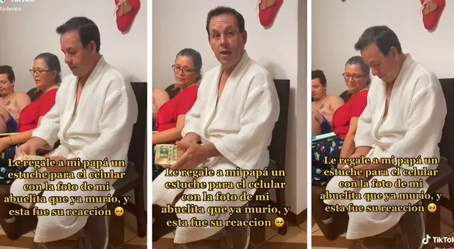 Joven le hace un regalo especial a su papá y él se emociona hasta las lágrimas Joven le hace un regalo especial a su papá y él se emociona hasta las lágrimas