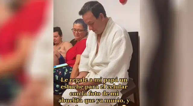 Joven le hace un regalo especial a su papá y él se emociona hasta las lágrimas Joven le hace un regalo especial a su papá y él se emociona hasta las lágrimas
