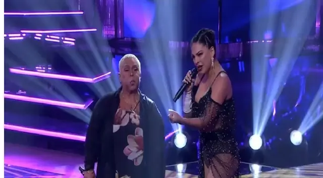 Lucía de la Cruz y Stephanie Valenzuela recuerdan su presentación en El gran show. Lucía de la Cruz y Stephanie Valenzuela recuerdan su presentación en El gran show.