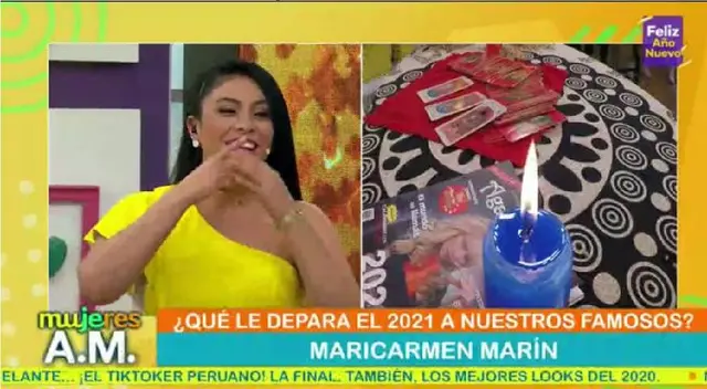 Maricarmen Marín se emociona al escuchar lo que le auguraría este 2021. Maricarmen Marín se emociona al escuchar lo que le auguraría este 2021.