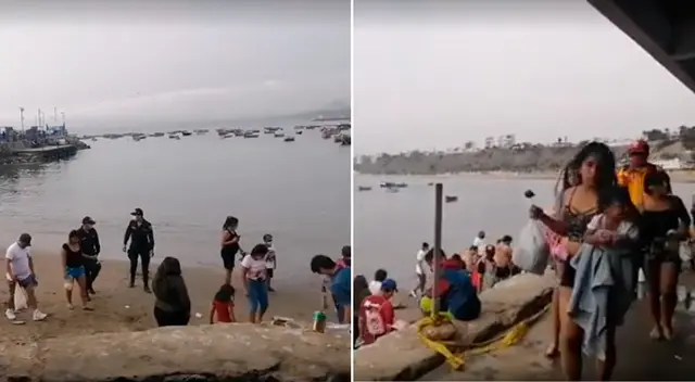 Los bañistas, además de burlar las barreras de seguridad, no portaban mascarilla, ni respetaron el distanciamiento social.