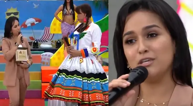 Daniela Darcourt recibe premio. Daniela Darcourt recibe premio.