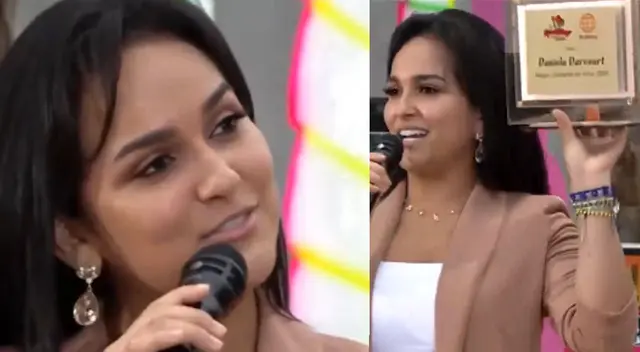 Daniela Darcourt recibe premio. Daniela Darcourt recibe premio.