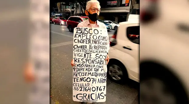 Adulto mayor pide trabajo como chofer y su fotografía se vuelve viral en las redes sociales Adulto mayor pide trabajo como chofer y su fotografía se vuelve viral en las redes sociales