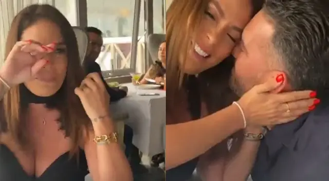 Evelyn Vela es sorprendida por su pareja quien le pidió matrimonio frente a sus hijos