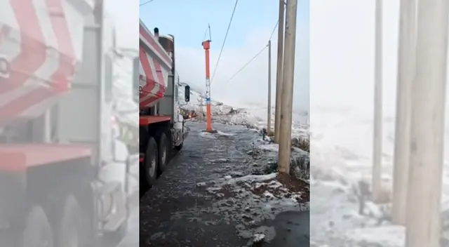 Nieve bloquea vías de la Carretera Central. Nieve bloquea vías de la Carretera Central.