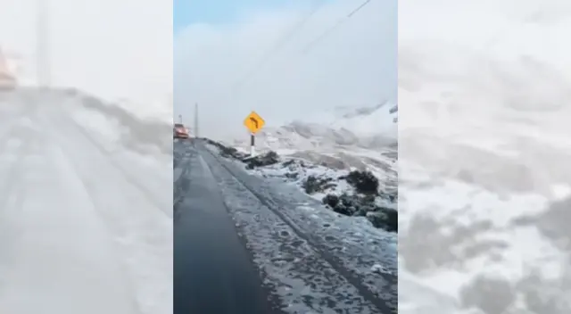 Nieve bloquea vías de la Carretera Central. Nieve bloquea vías de la Carretera Central.