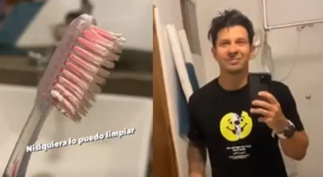 Mario Hart confunde pasta de dientes con crema para bebés.