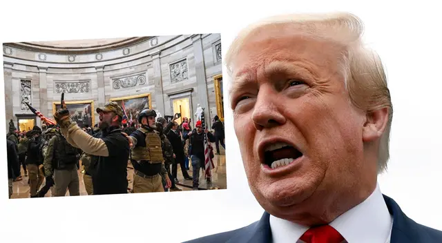 Los policías desplegados no pudieron contener la embestida de los seguidores de Donald Trump | Foto: EFE/composición Los policías desplegados no pudieron contener la embestida de los seguidores de Donald Trump | Foto: EFE/composición