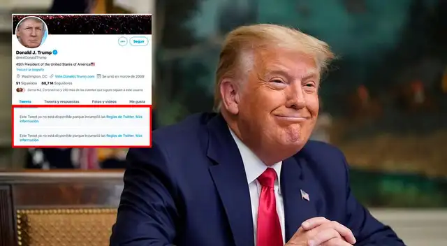 Twitter, Facebook y YouTube bloquearon las cuentas de Donald Trump. Twitter, Facebook y YouTube bloquearon las cuentas de Donald Trump.