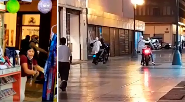 PNP llegó hasta el lugar del asalto a fin de conseguir pistas de la identificación de los delincuentes.