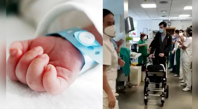 El personal de salud lo despidió entre aplausos tras superar la enfermedad.