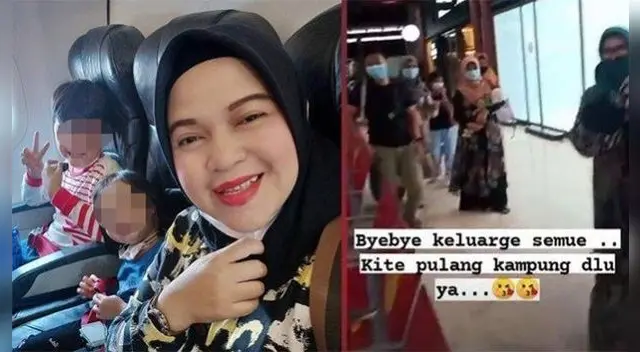 El avión en el que viajaba la mujer, presuntamente con sus dos hijos menores y sus padres, se estrelló este sábado minutos después de despegar rumbo a Pontianak, en la provincia de Borneo Occidental.