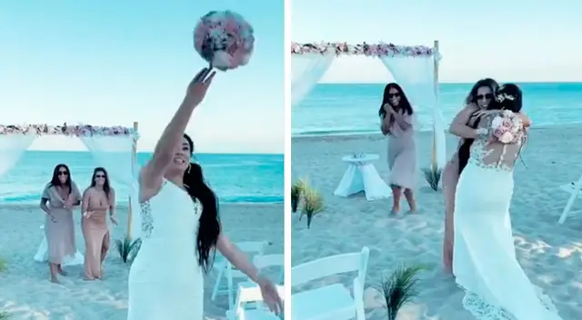 Alejandra Baigorria acompañó a Said Palao a la boda de su mamá.