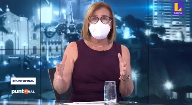 La conductora de Punto final afirmó que esta decisión es parte del nuevo protocolo de su canal, Latina, para evitar el contagio de COVID-19. La conductora de Punto final afirmó que esta decisión es parte del nuevo protocolo de su canal, Latina, para evitar el contagio de COVID-19.