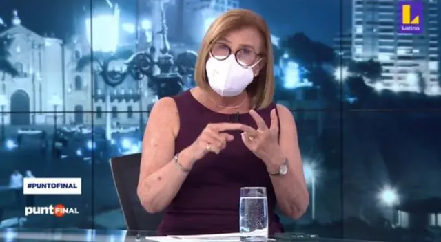La conductora de Punto final afirmó que esta decisión es parte del nuevo protocolo de su canal, Latina, para evitar el contagio de COVID-19 La conductora de Punto final afirmó que esta decisión es parte del nuevo protocolo de su canal, Latina, para evitar el contagio de COVID-19