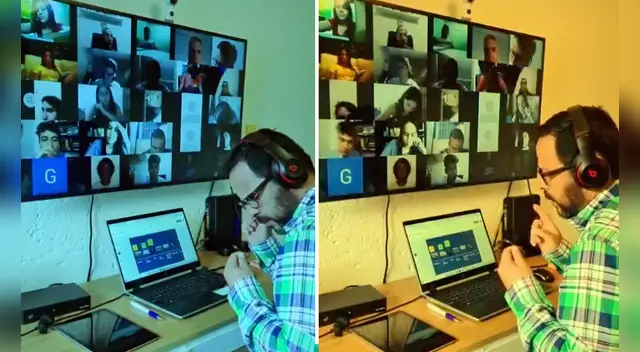 La divertida escena causó sensación en las redes sociales. La divertida escena causó sensación en las redes sociales.
