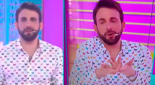 Rodrigo González sorprendido tras caída de la señal de su show.